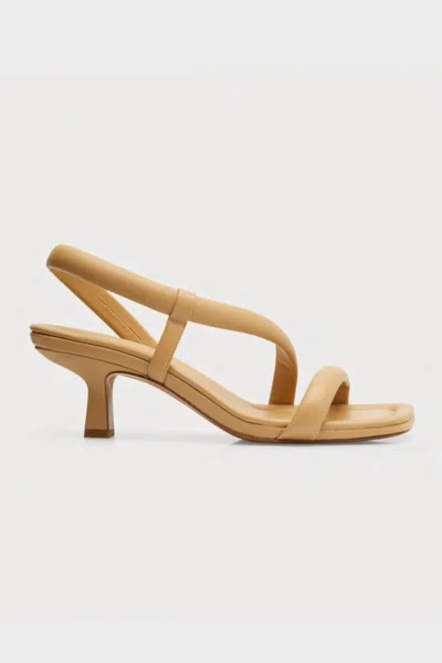 Vince Coline Sandal Women's Us 7 Beige Leather Square Toe Slingback Khd1165