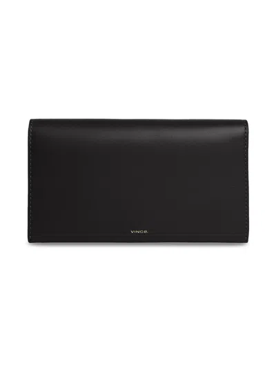 Vince Women's Continental Leather Wallet In Black