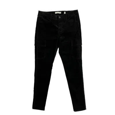 Vince Women's Corduroy Skinny Leg Pockets High Rise Slim Pants In Black