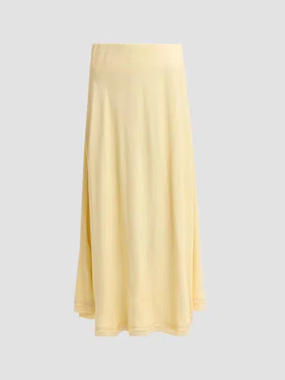 Vince Women's Creased Pleated Maxi Skirt In Sun Petal