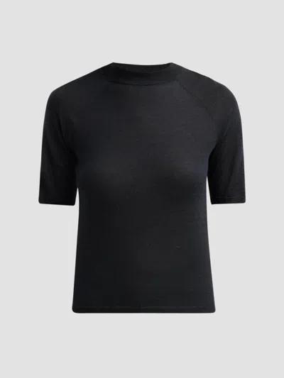 Vince Women's Crewneck Cashmere-silk Sweater In Black