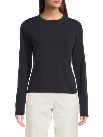 Vince Women's Crewneck Clean Fit Sweater In Black