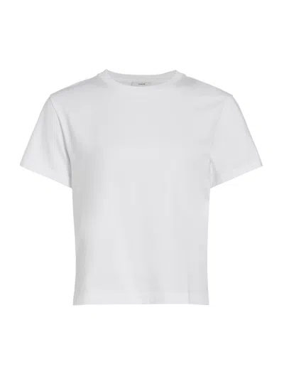 Vince Cotton Crew-neck T-shirt In White