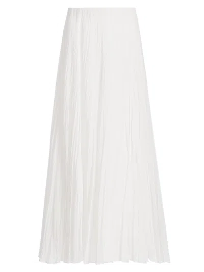 Vince Women's Crinkled Maxi Skirt In White