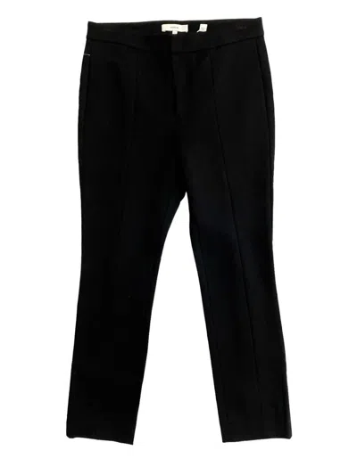Vince Women's Crop Stove Pipe Stretch Ankle Pants In Black