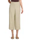 Vince Women's Cropped Linen Blend Pants In Oyster