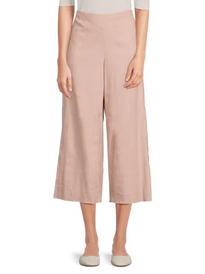 VINCE WOMEN'S CROPPED LINEN BLEND PANTS