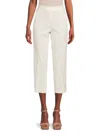 Vince Women's Cropped Tapered Pull-on Pants In Off White