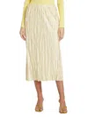 Vince Women's Crushed Bias Strip Skirt In White