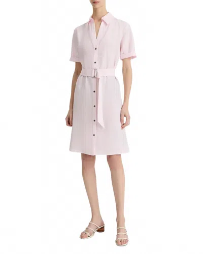 Vince Women's Cuffed Sleeve Belted Shirt Dress In Casa Rosa In Pink