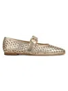 Vince Daniela Perforated Mary Jane Flat In Gold