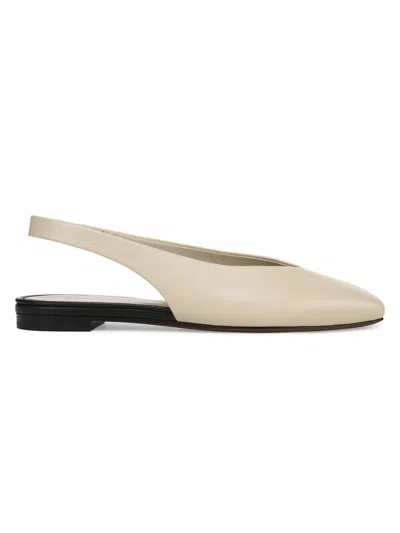 Vince Darlina Slingback Flats Moonlight In White