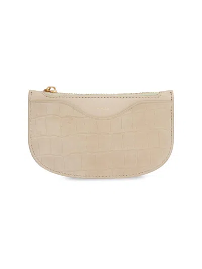 Vince Women's Demma Croc-embossed Leather Card Case