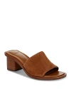 Vince Women's Donna Leather Mule Sandals In Sequoia Brown Suede