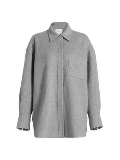 Vince Women's Double-faced Wool Shirt Jacket In Gray