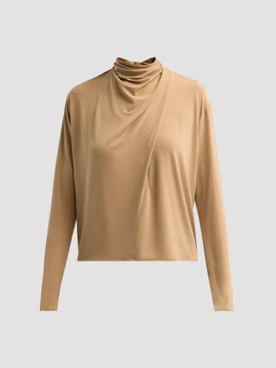Vince Women's Draped Cowl Blouse In Nude