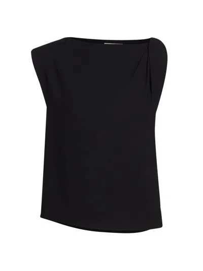 Vince Women's Draped Sleeveless Top In Black