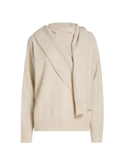 Vince Women's Draped Wool-cashmere Crewneck Sweater