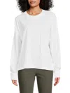 Vince Women's Drop-shoulder Cotton Top In White