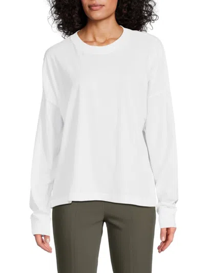 Vince Women's Drop-shoulder Cotton Top In White