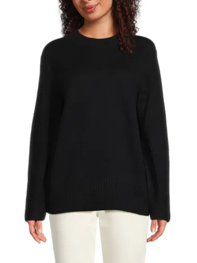 Vince Women's Drop Shoulder Wool-cashmere Sweater In Blue