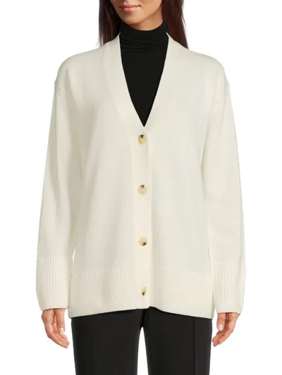 VINCE WOMEN'S DROP SHOULDER WOOL-COTTON CARDIGAN