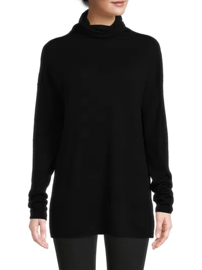 Vince Women's Dropped Shoulder Wool & Cashmere Sweater In Black
