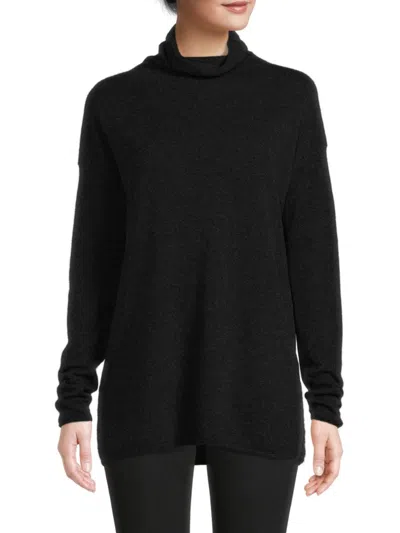 Vince Women's Dropped Shoulder Wool & Cashmere Sweater In Charcoal