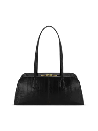 Vince Women's Eel Athene Leather Shoulder Bag In Black