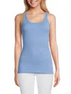 Vince Women's Favorite Ribbed Tank Top In Blue