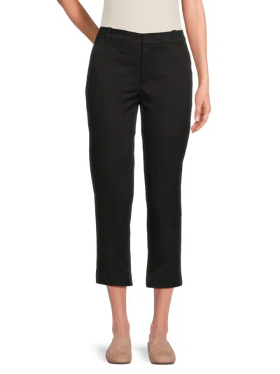 VINCE WOMEN'S FLAT FRONT CROPPED CHINO PANTS