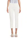 Vince Women's Flat Front Cropped Chino Pants In Off White