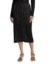 Vince Floral Smocked Skirt In Black