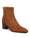 Vince Gema Bootie In Dark Sequoia Tan Suede