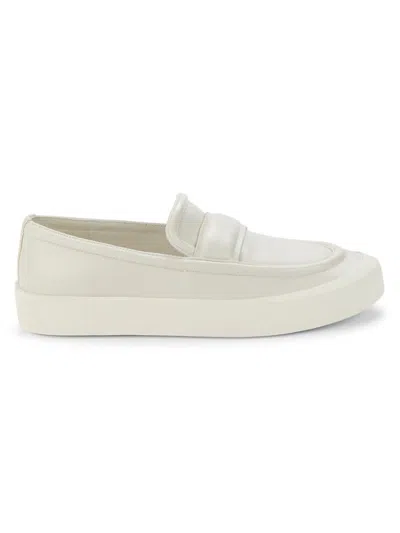 Vince Women's Ghita Suede Platform Penny Loafers In Off White