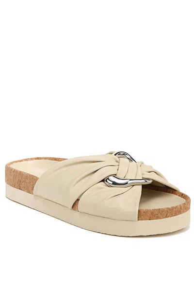 Vince Women's Glo Leather Slide Sandal In Moonlight In Metallic