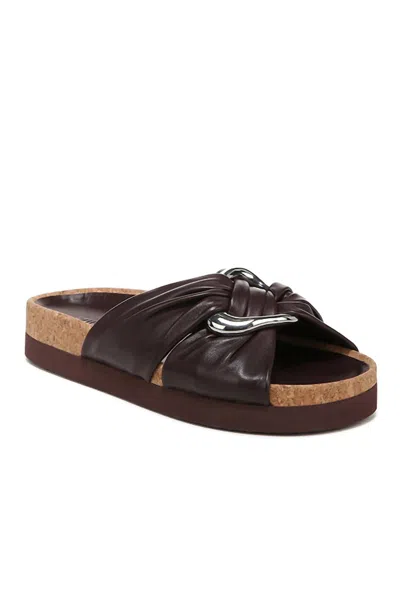 Vince Women's Glo Leather Slide Sandal In Pinot In Multi