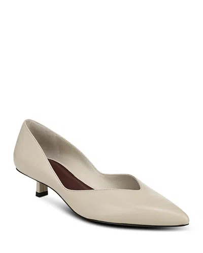 Vince Hallie Pointed Toe Leather Pump In Neutral