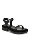 Vince Heloise Leather Easy Comfort Sandals In Black Leather