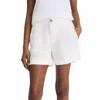 Vince Mid Rise Hemp Short In Off White In White