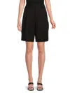 Vince Women's High Rise Pleated Shorts In Black