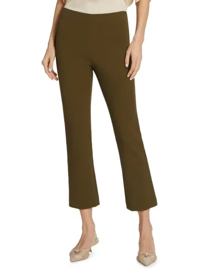 Vince Women's High-rise Stretch Flare Crop Pants In Olive Night