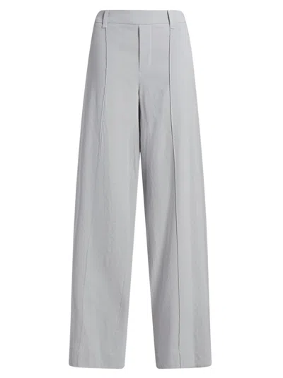 Vince Women's High-rise Pull-on Linen-blend Pants In Gray