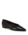 Vince Behati Womens Leather Slip On Flats Shoes In Black