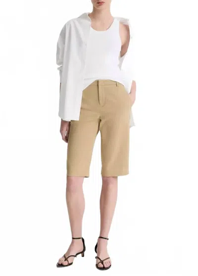 VINCE WOMEN'S ITALIAN STRETCH COTTON CHINO SHORT IN DESERT