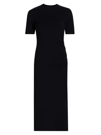 Vince Women's Jersey Short-sleeve Midi-dress In Black