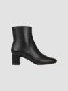 Vince Kellan Leather Ankle Boots In Black
