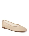 Vince Leah Mesh Square-toe Ballerina Flats In Beige