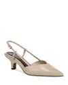 Vince Levvy Slingback Pointed Toe Kitten Heel Pump In Neutral