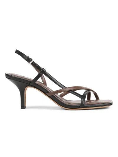 Vince 65mm Lilian Strappy Two-tone Leather Sandals In Brown